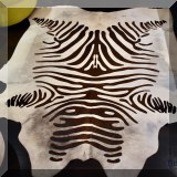 DR05. Zebra skin rug. 